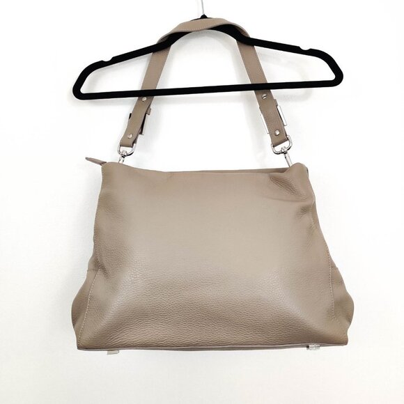 Massaccesi Minerva Midi Bag in Pebbled Taupe - Picture 6 of 11